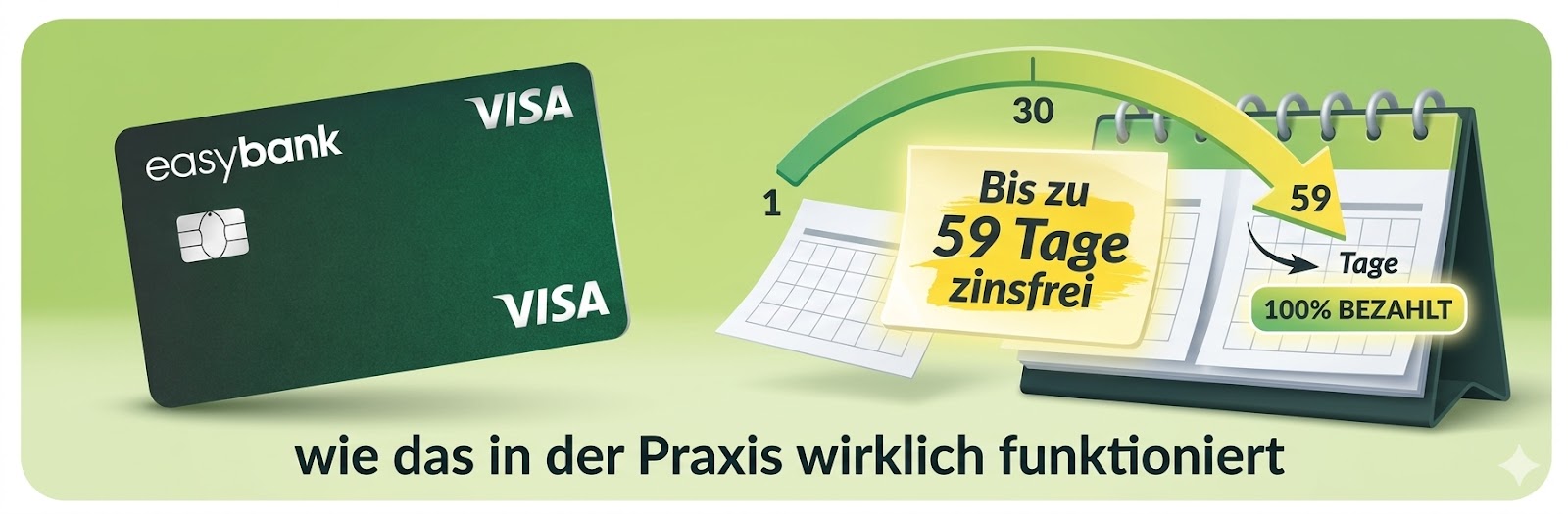 59 Tage zinsfrei bei der easybank Visa