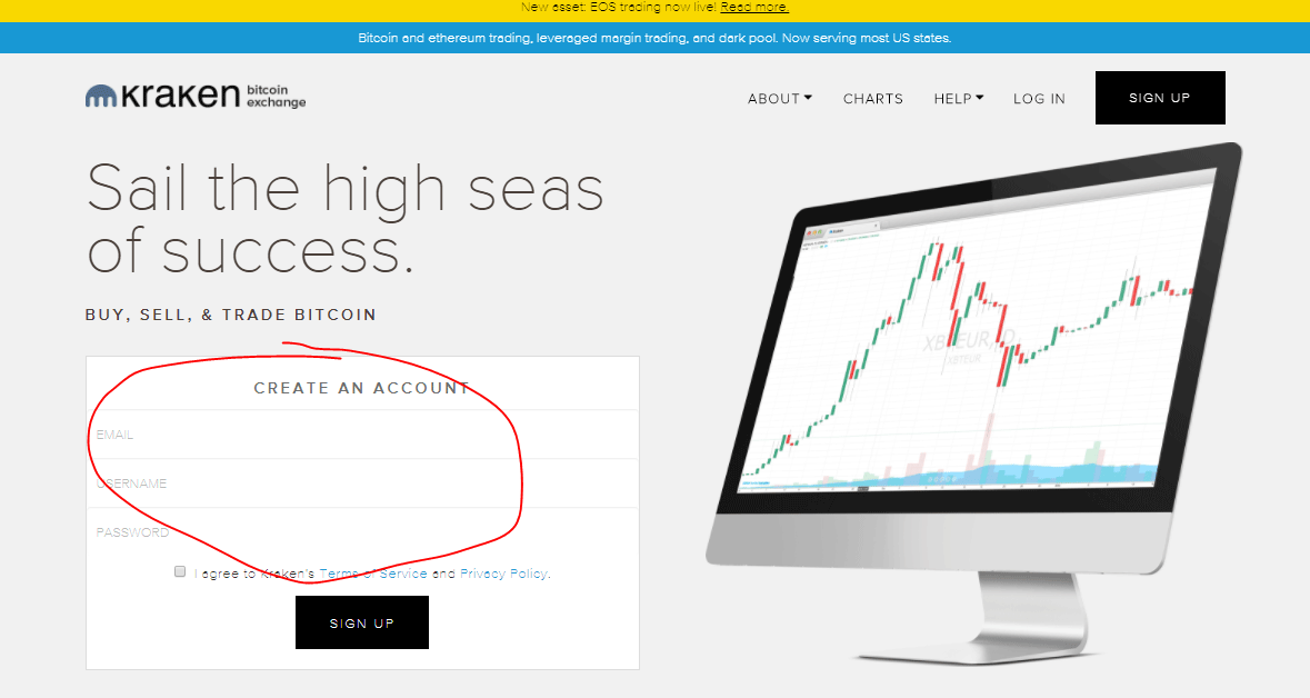 Kraken.com Konto erstellen